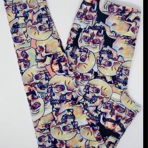 Lularoe OS Skull Rare Unicorn Leggings